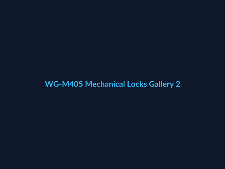 WG-M405 Mechanical Locks Gallery 2