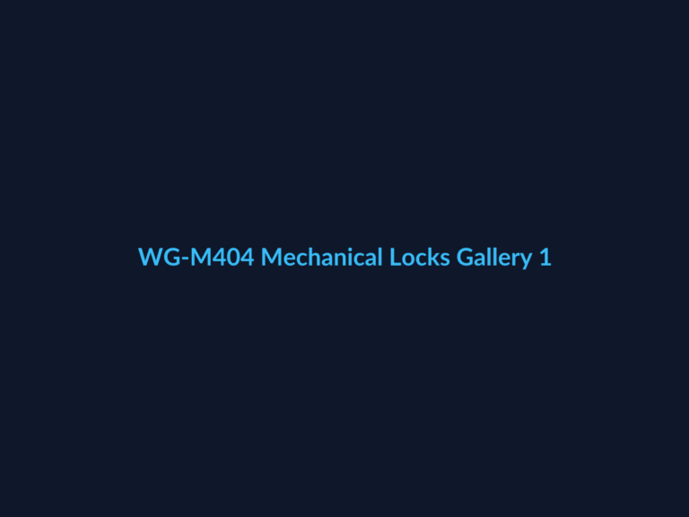 WG-M404 Mechanical Locks Gallery 1