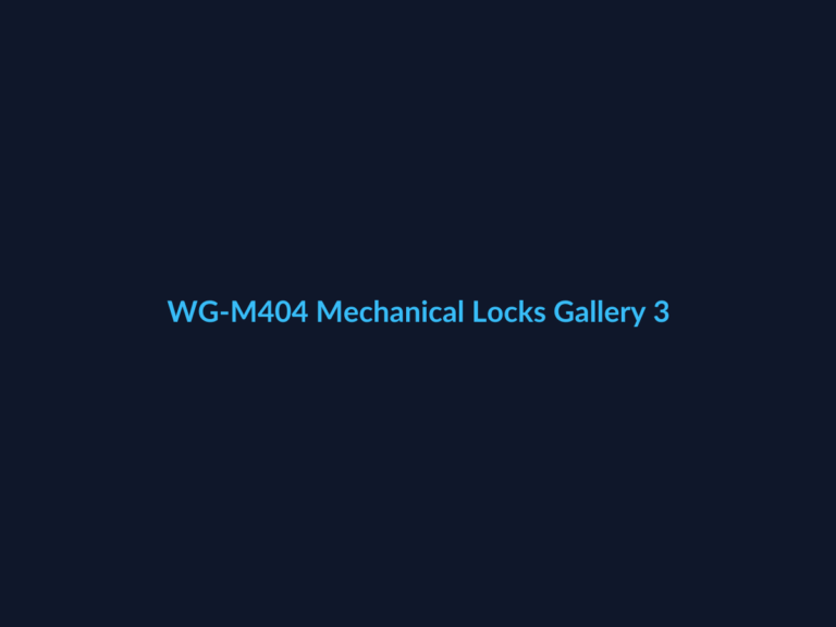 WG-M404 Mechanical Locks Gallery 3