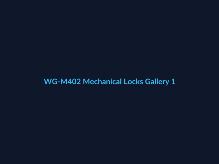 WG-M402 Mechanical Locks Gallery 1