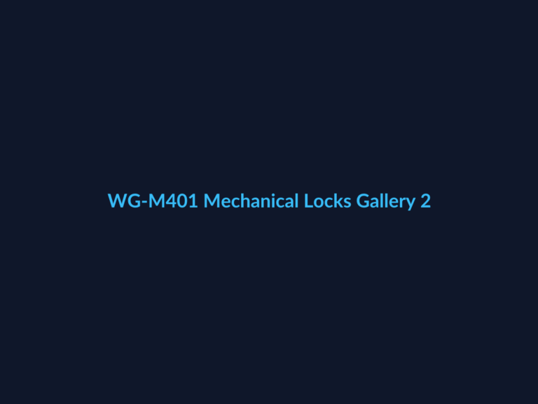 WG-M401 Mechanical Locks Gallery 2