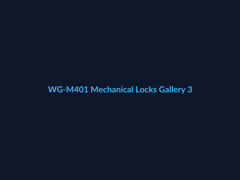 WG-M401 Mechanical Locks Gallery 3
