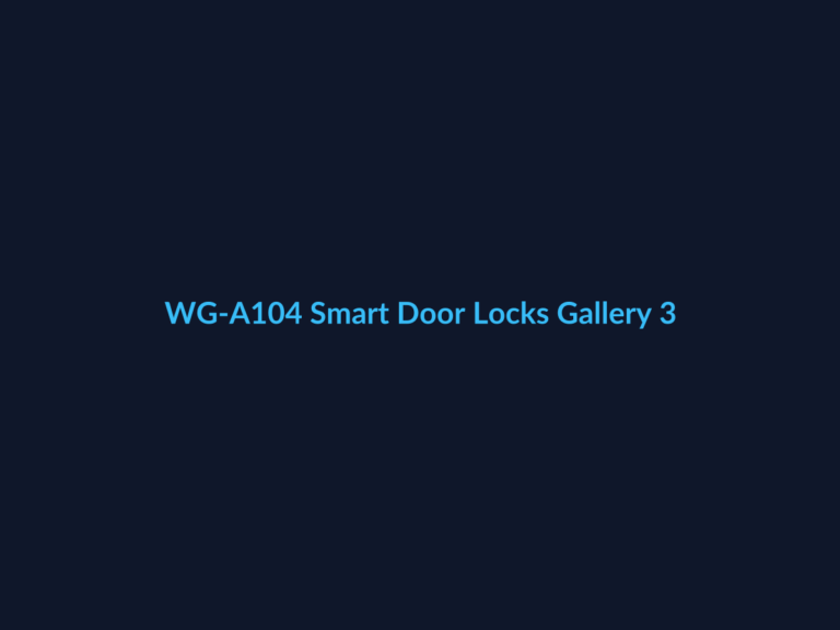 WG-A104 Smart Door Locks Gallery 3
