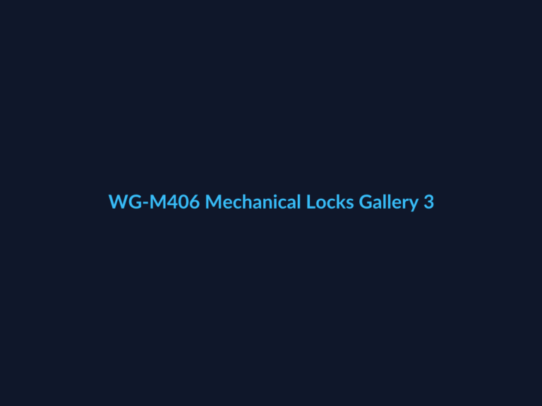 WG-M406 Mechanical Locks Gallery 3